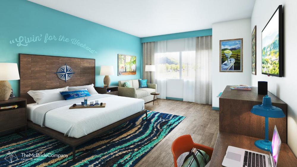 Deluxe King with Twin Beds interior